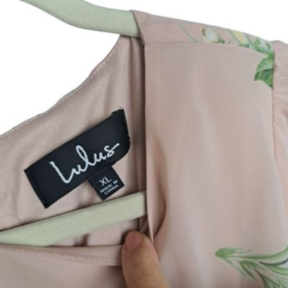 Lulu's Garden Gala Light Pink Floral Print Long Sleeve Shift Dress - Picture 8 of 10